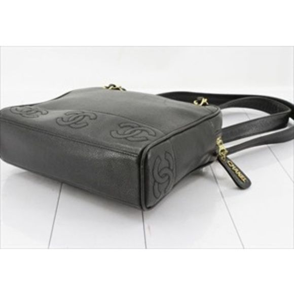 Chanel Caviar Chain Shoulder Bag Handbag Black - Picture 3 of 10